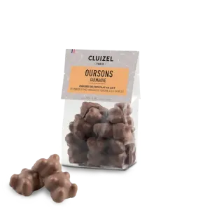Oursons guimauve chocolat lait Cluizel 135 g
