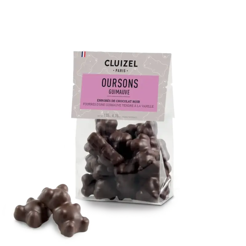 Oursons Guimauve chocolat noir Cluizel 135 g