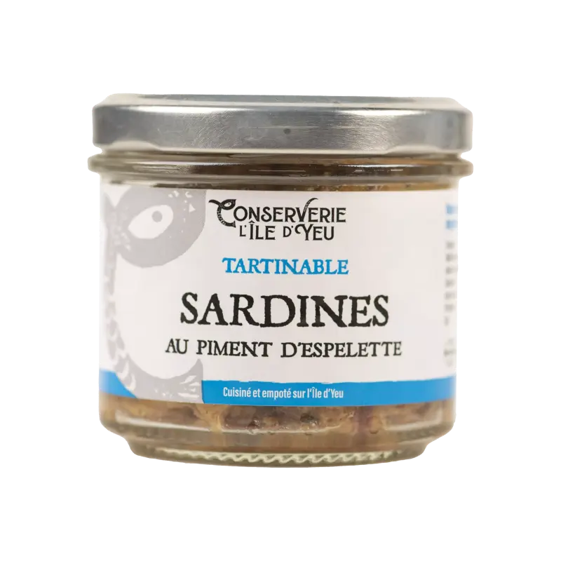 Tartinable sardine piment d'Espelette Conserverie Ile d'Yeu 100 gr