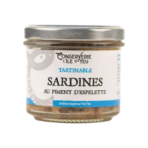 Tartinable sardine piment d'Espelette Conserverie Ile d'Yeu 100 gr