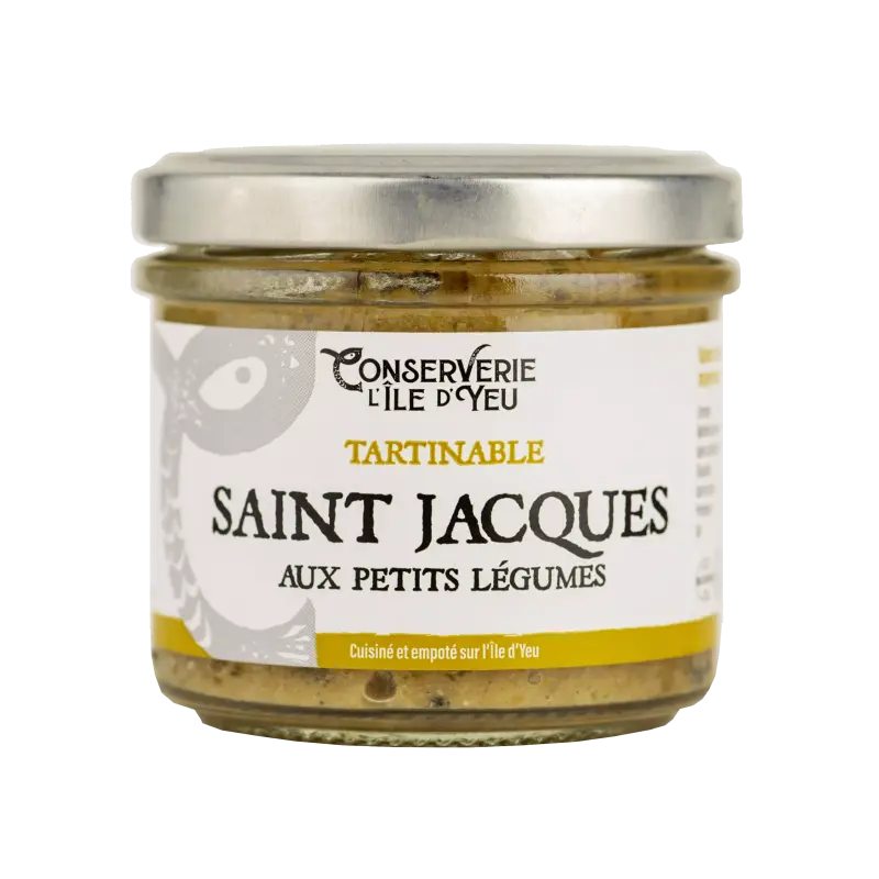 Tartinable Saint Jacques petits légumes conserverie Ile Yeu 100 gr