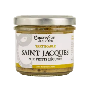 Tartinable Saint Jacques petits légumes conserverie Ile Yeu 100 gr