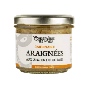 Tartinable araignée aux zestes de citron conserverie Ile d'Yeu