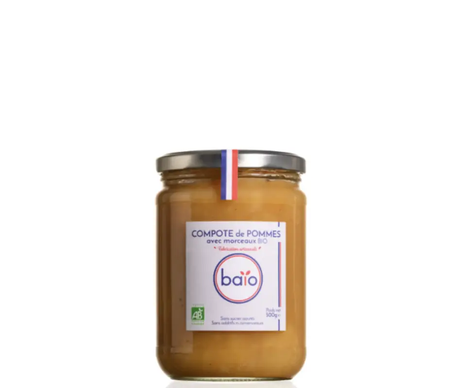 Compote de pommes avec morceaux Baio bio 500 g