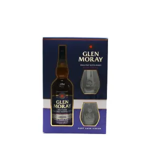 Whisky glen moray single malt speyside ecosse port cask  coffret 2 verres 40° 70cl 