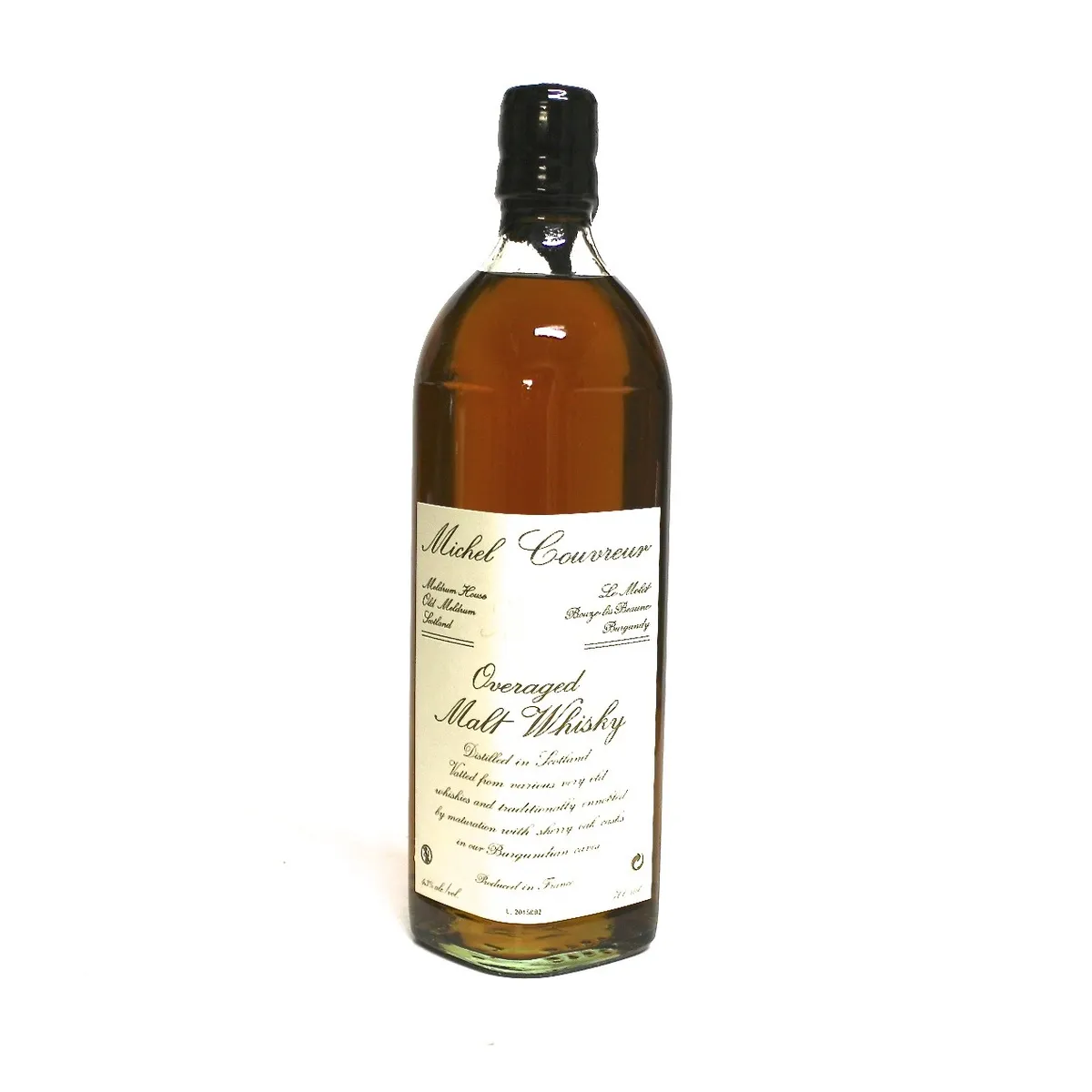 WHISKY OVERAGED MICHEL COUVREUR 43 ° 70 CL