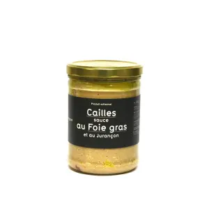 quail with foie gras sauce and homemade argancon argande 740 g