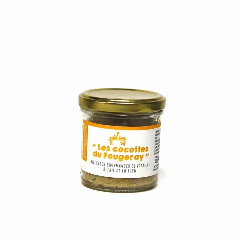 poultry rillettes with garlic and thyme fougeray casseroles 120 g
