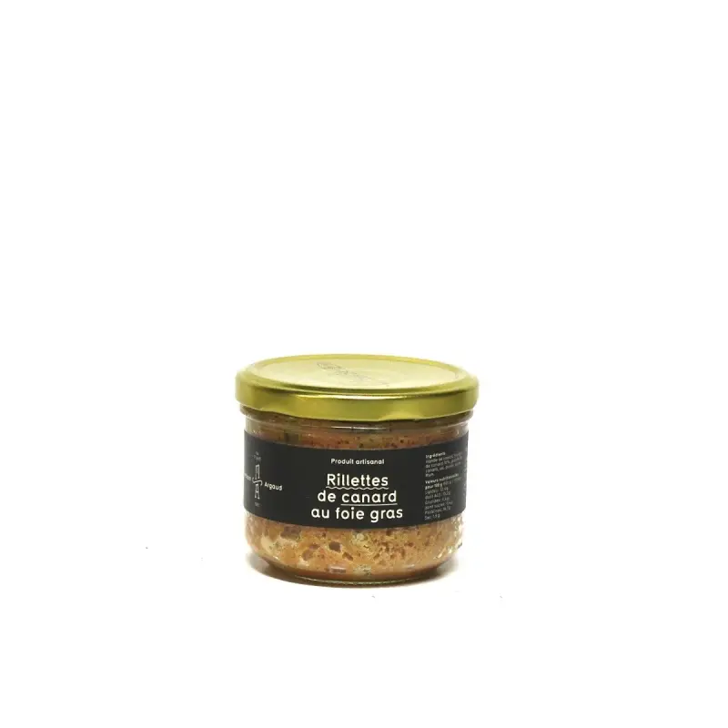rillettes de canard au foie gras maison argaud 180g
