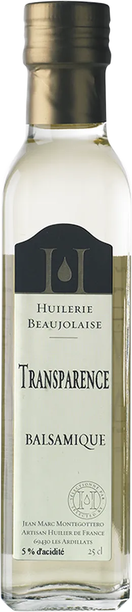 WHITE BALSAMIC CONDIMENT TRANSPARENCY HUILERIE BEAUJOLAISE 25 CL