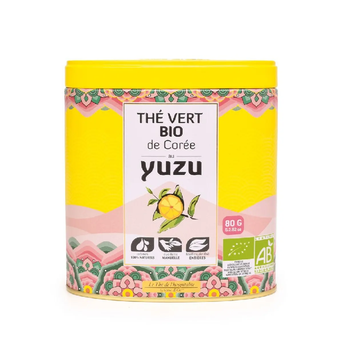 thé vert saveur yuzu terre d'oc 80 g