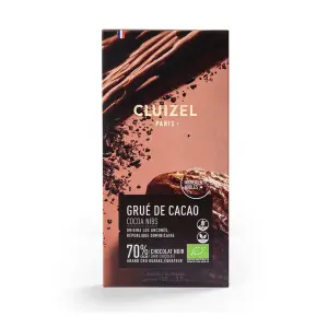 Tablette au grué de cacao Cluizel 100 gr